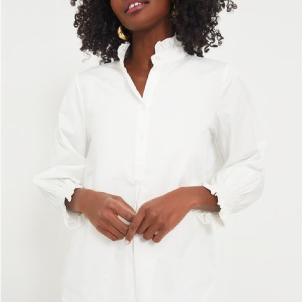 Tuckernuck White Teagan Popover Top - small - sold out $168